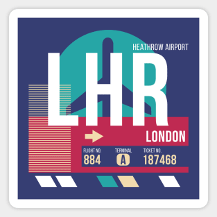 London Heathrow (LHR) Airport Code Baggage Tag E Magnet